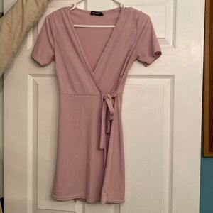 Nasty Gal purple wrap beach cover up